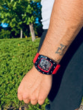 DUI Y2k Red Skeleton Watch - Red/Black