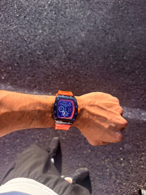 DUI Y2K Orange Skeleton Watch - Black/Orange